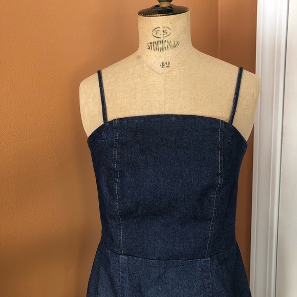American Eagle Jean Dress, Spaghetti Strap, Size 6 - Picture 4 of 15